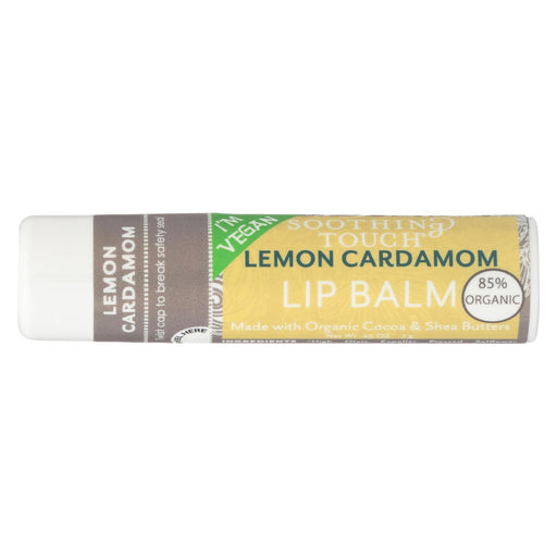 Soothing Touch Lip Balm - Vegan - Lemon Cardamom - .25 Oz - Case Of 12