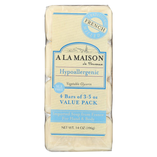 A La Maison Bar Soap - Unscented Value Pack - 3.5 Oz Each - Pack Of 4