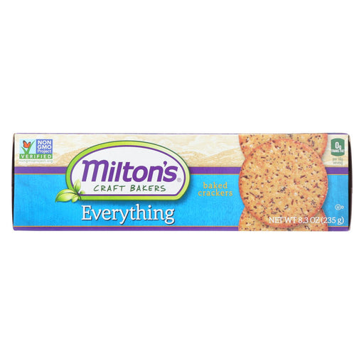 Miltons Gourmet Baked Crackers - Everything - Case Of 12 - 8.3 Oz.