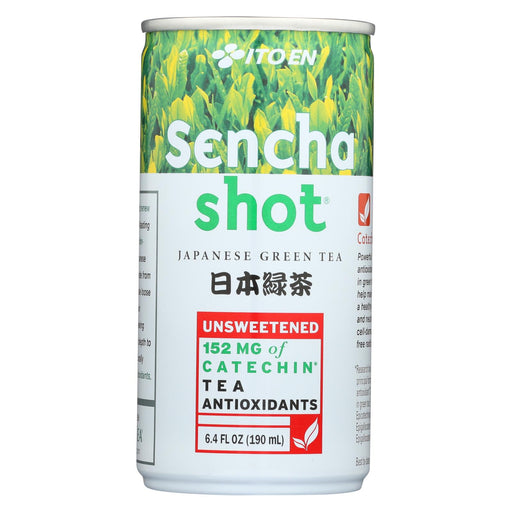 Ito En Unsweetened Japanese Green Tea Sencha Shot- Case Of 30 - 6.4 Oz