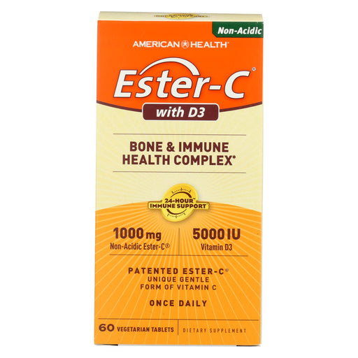 American Health Ester-c With D3 Bone And Immune Health Complex - 60 Tablets