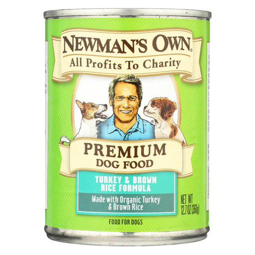 Newman's Own Organics Premium Turkey And Brown Rice - Case Of 12 - 12.7 Oz.