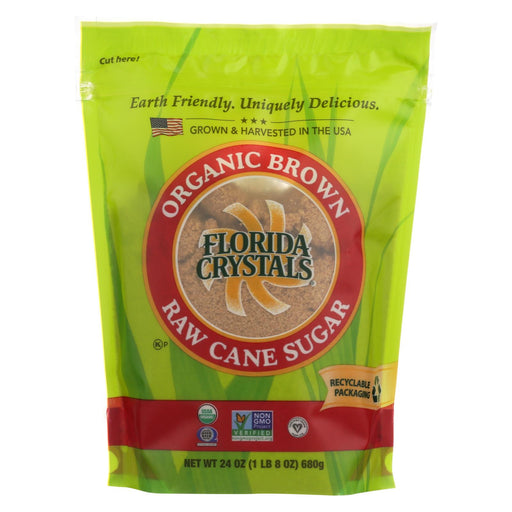 Florida Crystals Organic Brown Sugar - Brown Sugar - Case Of 6 - 24 Oz.