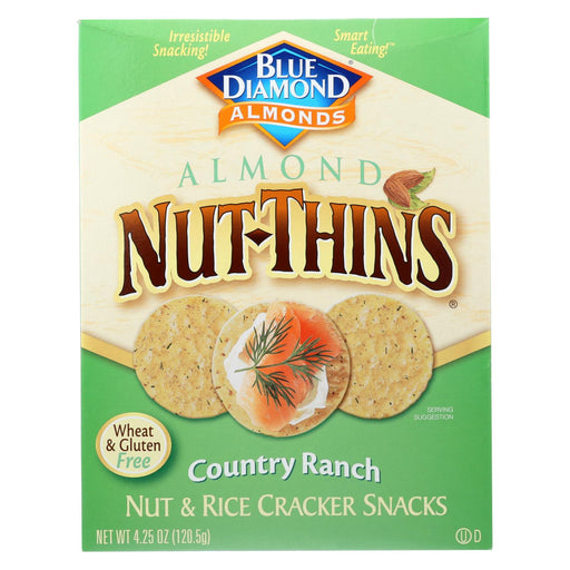 Blue Diamond Nut Thins - Country Ranch - Case Of 12 - 4.25 Oz.