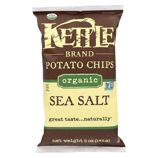 Kettle Brand Potato Chips - Organic - Sea Salt - 5 Oz - Case Of 15