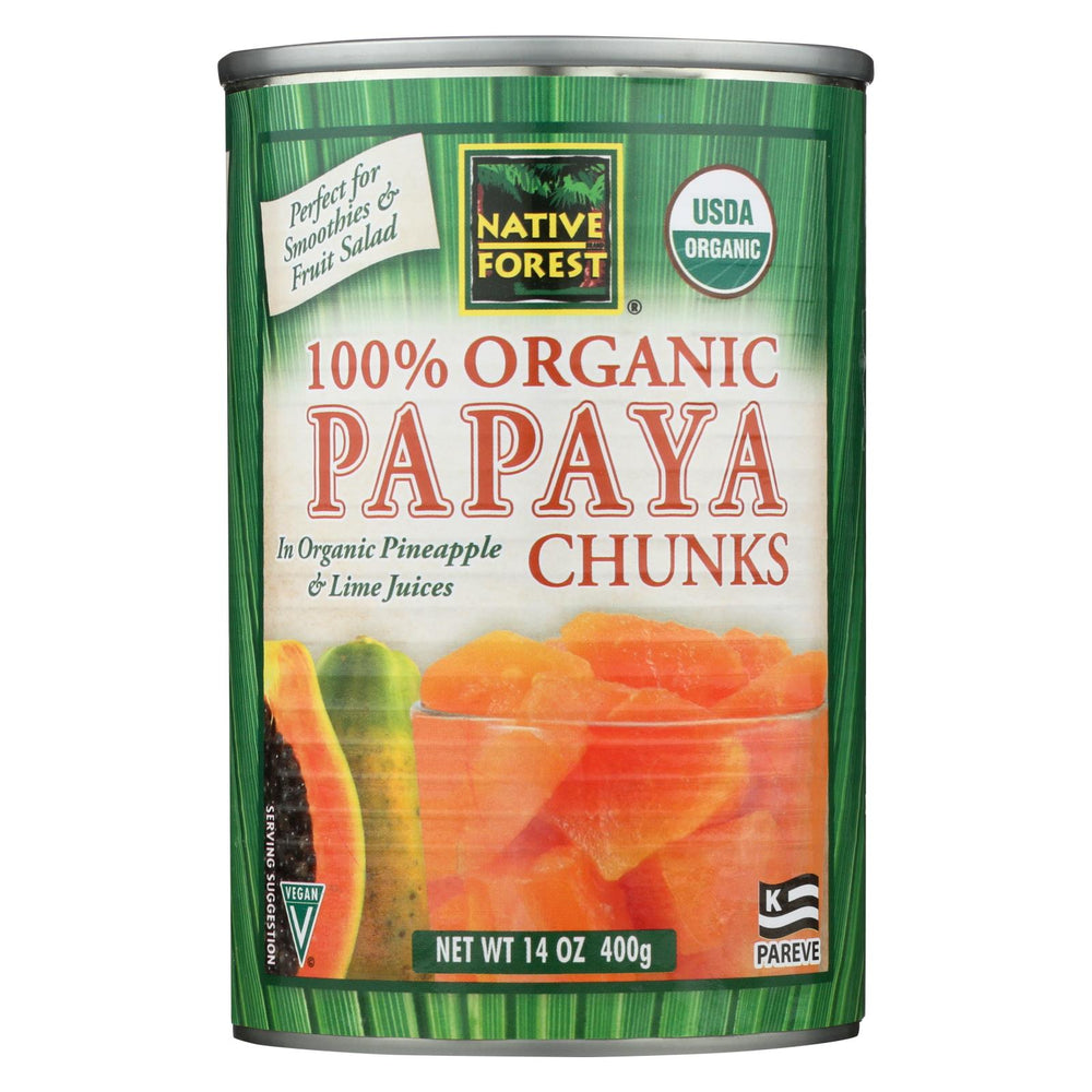 Native Forest Organic Chunks - Papaya - Case Of 6 - 14 Oz.