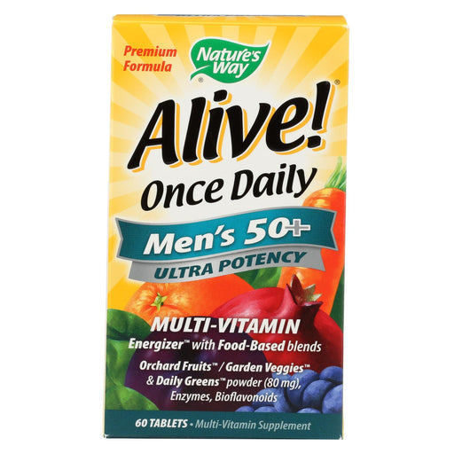 Nature's Way Alive Once Daily Men's 50 Plus Multi-vitamin - 60 Tablets