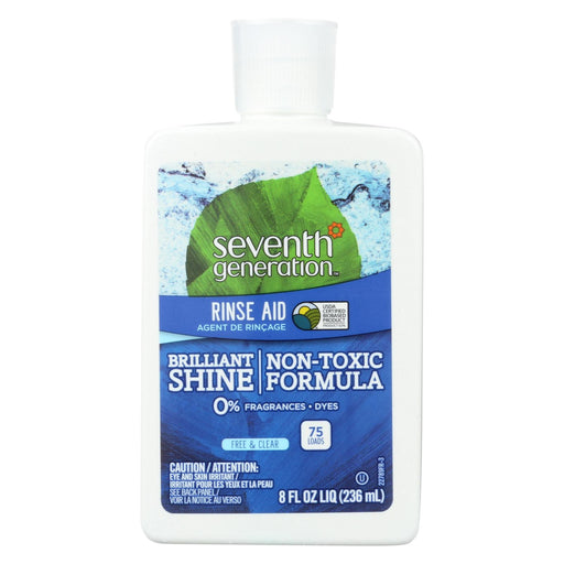 Seventh Generation Dish Rinse Aid - Free And Clear - 8 Oz - Case Of 9