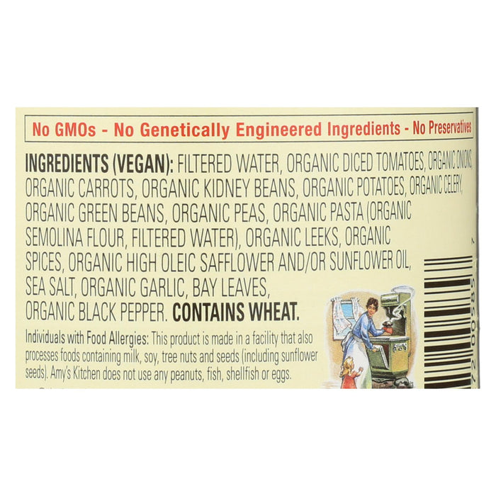 Amy's Organic Low Sodium Minestrone Soup - Case Of 12 - 14.1 Oz