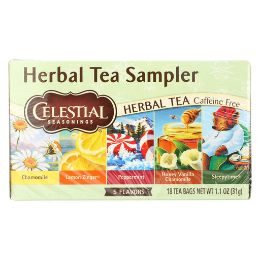 Celestial Seasonings Herbal Tea - Sampler - Case Of 6 - 18 Bag