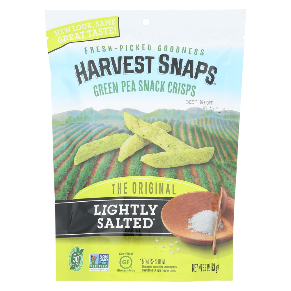 Calbee Harvest Snaps Snapea Crisps - Lightly Salted - Case Of 12 - 3.3 Oz.