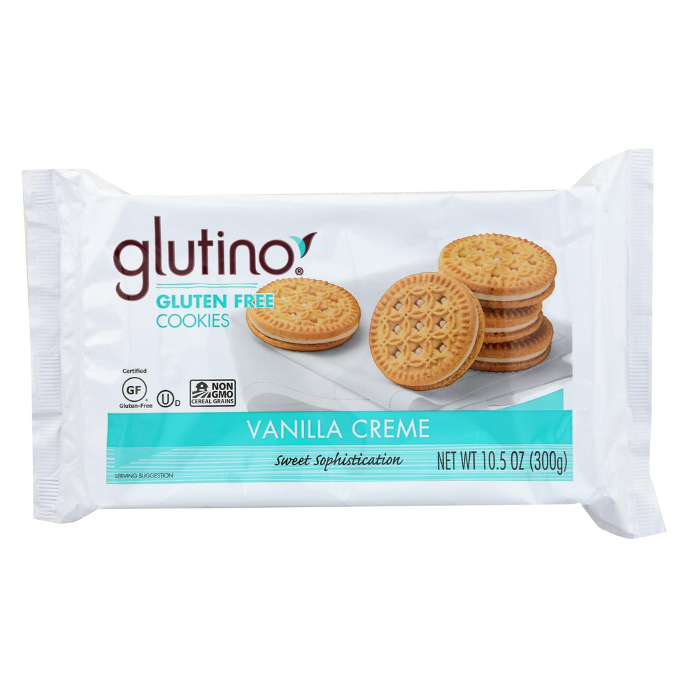 Glutino Creme Cookies - Vanilla - Case Of 12 - 10.5 Oz.