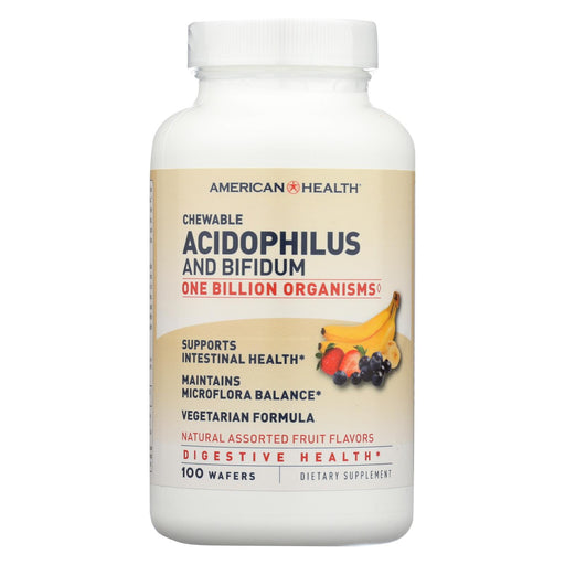American Health Acidophilus And Bifidum Chewable Fruit - 100 Wafers