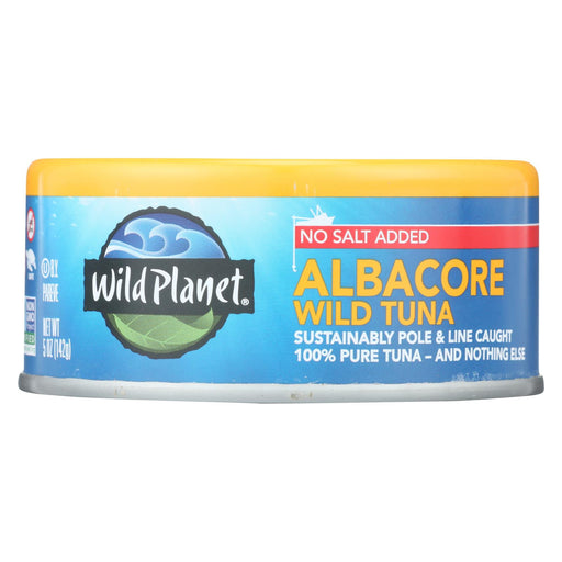Wild Planet Wild Albacore Tuna - No Salt Added - Case Of 12 - 5 Oz.