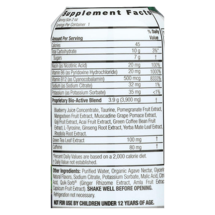 Nature's Answer Green Tea Energy Display Center Case - Case Of 12 - 2 Oz