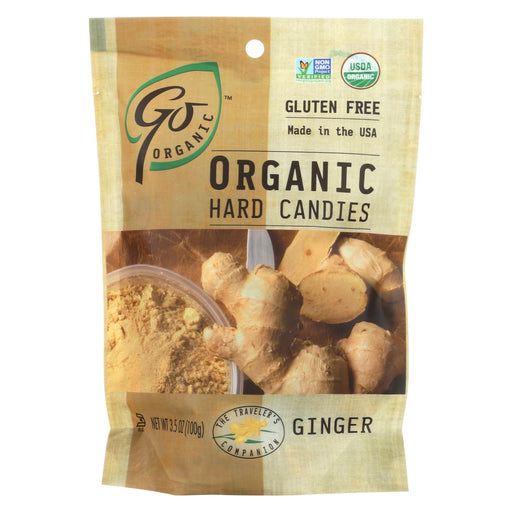 Go Organic Hard Candy - Ginger - 3.5 Oz - Case Of 6