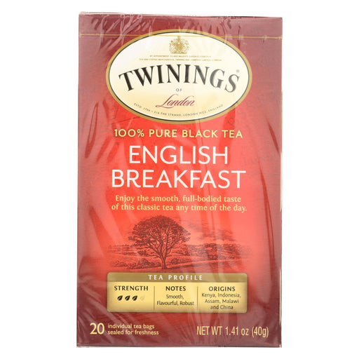 Twining's Tea English Breakfast Tea - Black Tea - Case Of 6 - 20 Bags