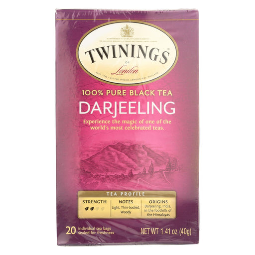 Twining's Tea Black Tea - Darjeeling - Case Of 6 - 20 Bags