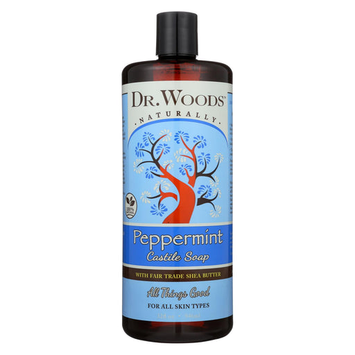 Dr. Woods Shea Vision Pure Castile Soap Peppermint With Organic Shea Butter - 32 Fl Oz