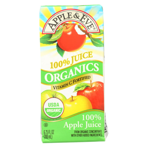 Apple And Eve Organics 100 Percent Juice - Apple Juice - Case Of 9 - 200 Ml