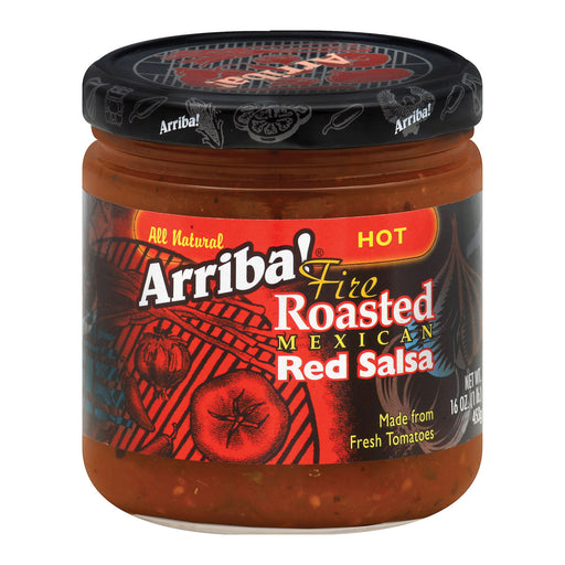 Arriba Roasted Red Salsa - Hot - Case Of 6 - 16 Oz.