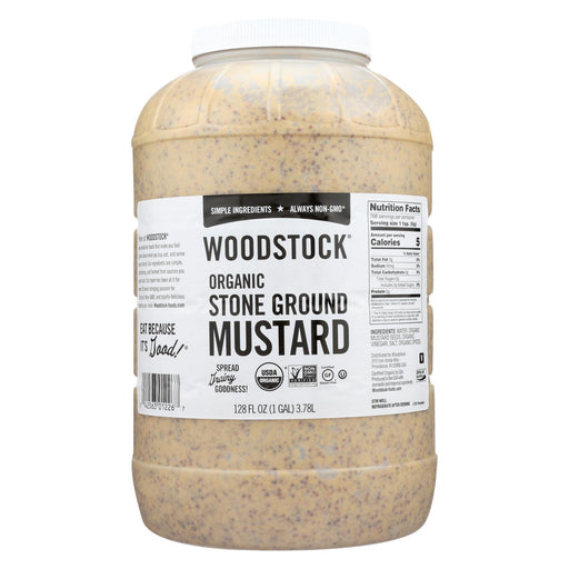 Woodstock Mustard - Organic - Stoneground - 128 Oz - Case Of 4