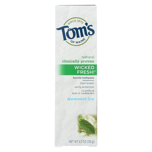 Tom's Of Maine Wicked Fresh Toothpaste Spearmint Ice - 4.7 Oz - Case Of 6