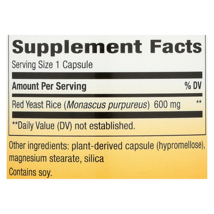Nature's Way Red Yeast Rice - 120 Vegetarian Capsules