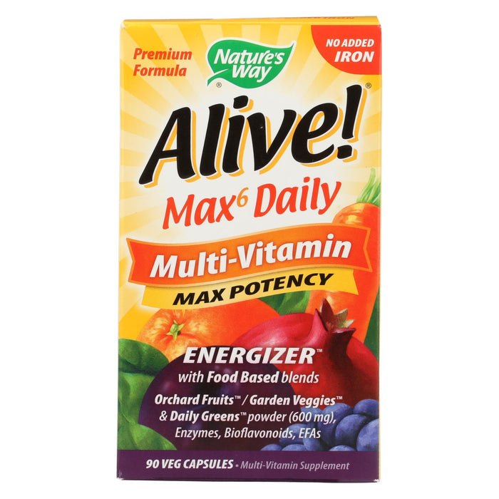 Nature's Way Alive Whole Food Energizer Mult-vitamin - 90 Vcaps