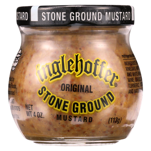 Inglehoffer Mustard - Stone Ground - 4 Oz - Case Of 12