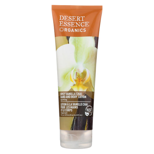 Desert Essence Hand And Body Lotion Organics Vanilla Chai - 8 Fl Oz