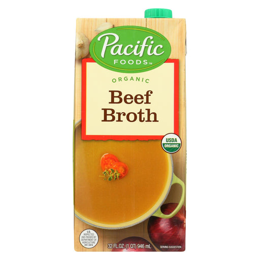 Pacific Natural Foods Beef Broth - Case Of 12 - 32 Fl Oz.