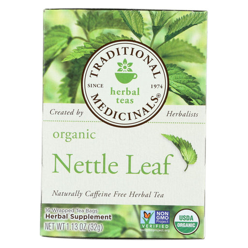 Traditional Medicinals Organic Nettle Leaf Herbal Tea - 16 Tea Bags - Case Of 6