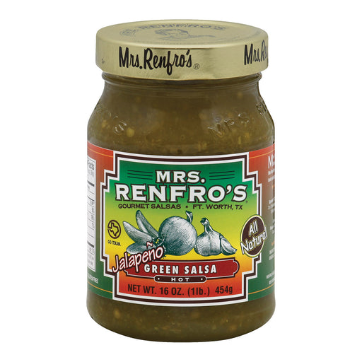 Mrs. Renfro's Green Salsa - Onion And Chili - Case Of 6 - 16 Oz.