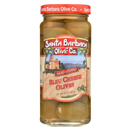 Santa Barbara Stuffed Olives - Bleu Cheese - Case Of 6 - 5 Oz.