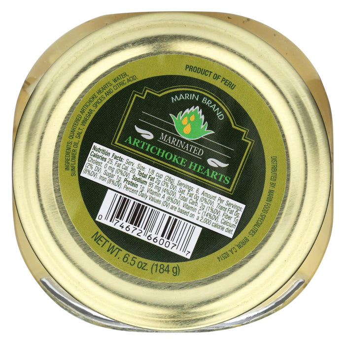 Marin Food Specialties Marinated Artichoke Hearts - Case Of 12 - 6 Oz.