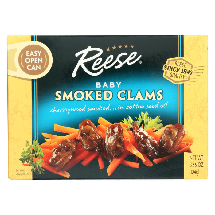 Reese Baby Clams - Smoked - 3.66 Oz - Case Of 10