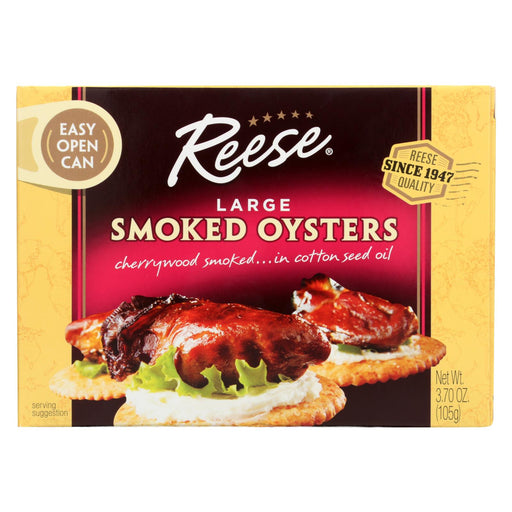 Reese Oysters - Smoked - Large - 3.7 Oz - Case Of 10