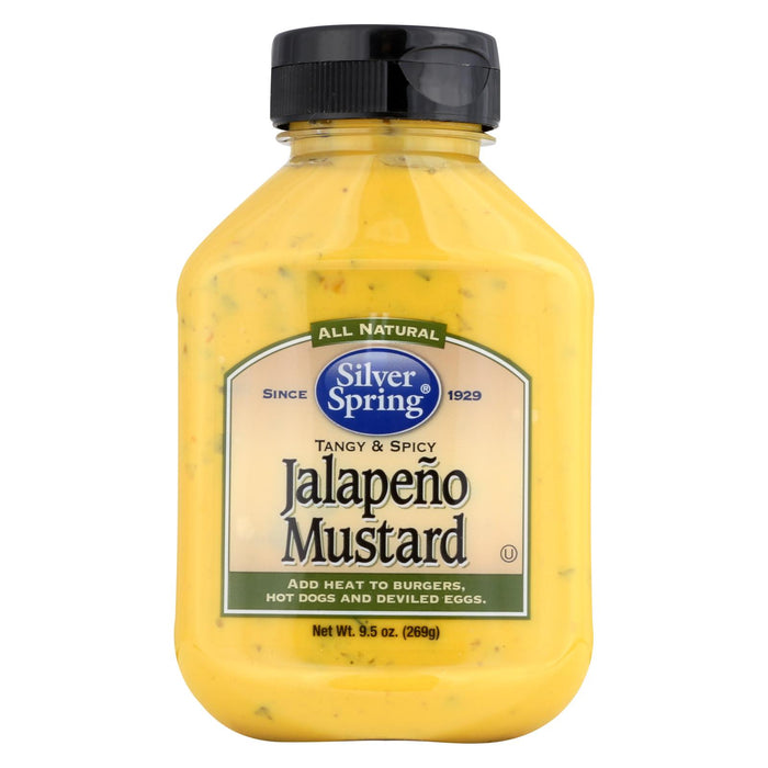 Silver Spring Squeeze - Mustard - Jalapeno - Case Of 9 - 9.5 Oz