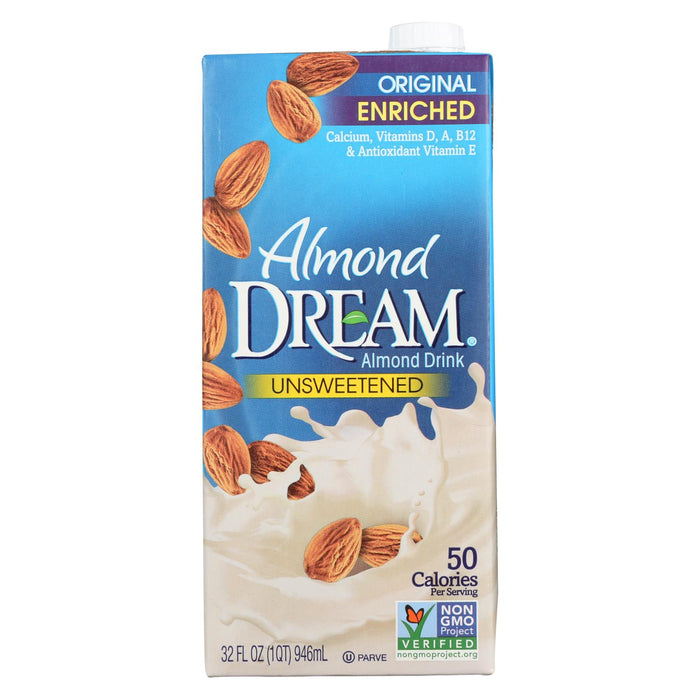 Imagine Foods Almond Dream Almond Drink - Unsweetened - Case Of 12 - 32 Fl Oz.