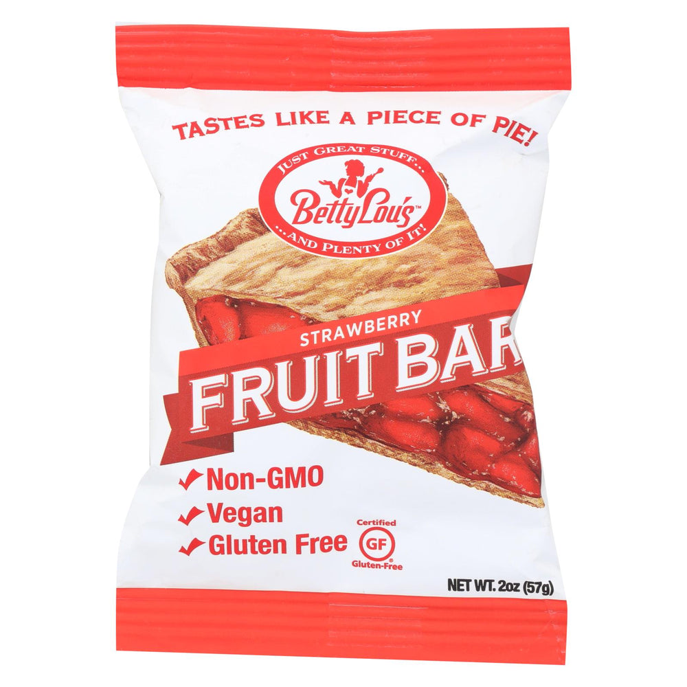 Betty Lou's Fruit Bar - Strawberry - Gluten Free - Case Of 12 - 2 Oz