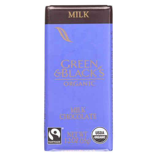 Green And Black's Organic Chocolate Bars - Milk Chocolate - 34 Percent Cacao - Impulse Bars - 1.2 Oz - Case Of 20