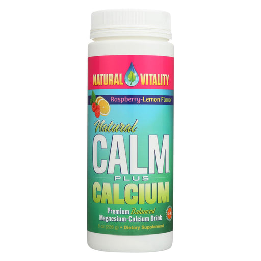 Natural Vitality Natural Calm Plus Calcium Organic Raspberry-lemon - 8 Oz