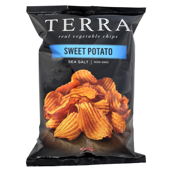 Terra Chips Sweet Potato Chips - Crinkled Sweet Potato With Sea Salt - Case Of 12 - 6 Oz.