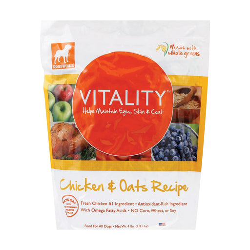 Dogs Well Vitality Chicken And Oats Dog Food - Case Of 6 - 4 Lb.