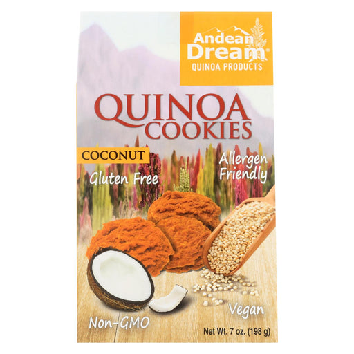 Andean Dream Gluten Free Quinoa Cookies Coconut - Case Of 6 - 7 Oz.