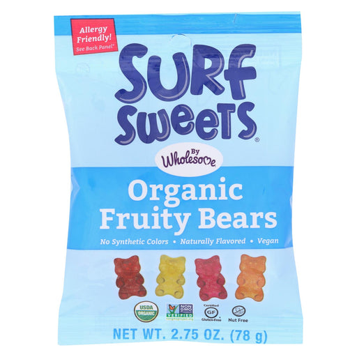 Surf Sweets Organic Fruity Bears - Case Of 12 - 2.75 Oz.
