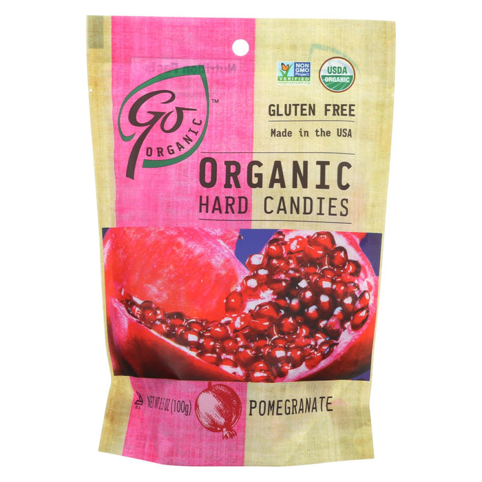 Go Organic Hard Candy - Pomegranate - 3.5 Oz - Case Of 6