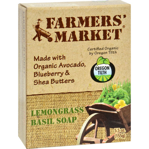 Farmer's Market Natural Bar Soap Lemongrass Basil - 5.5 Oz