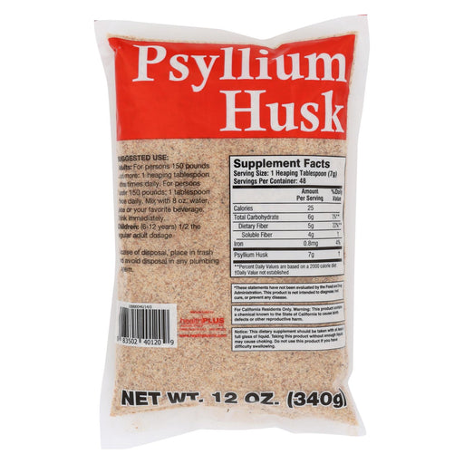 Health Plus Pure Psyllium Husk - 12 Oz